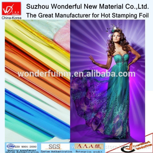Hot hot!The popular multicolor hot stamping foil for fabric
